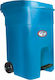 Cyclops Plastic Wheeled Waste Bin 80lt with Pedal Blue