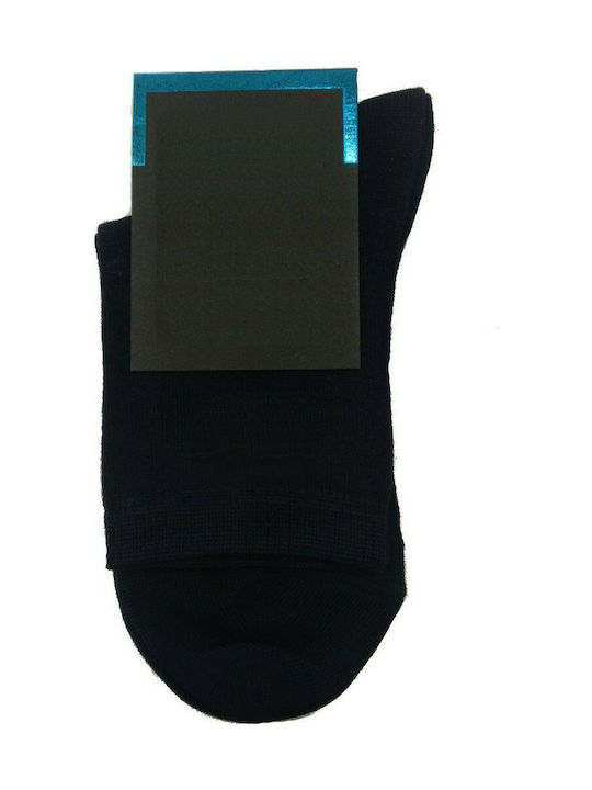 Pournara Damen Einfarbige Socken Blau 1Pack