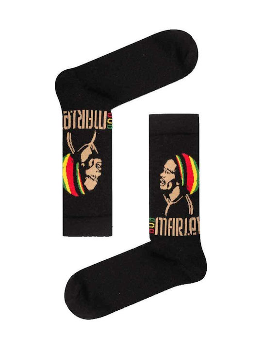 Ekmen Bob Marley Gemusterte Socken Schwarz 1Pack