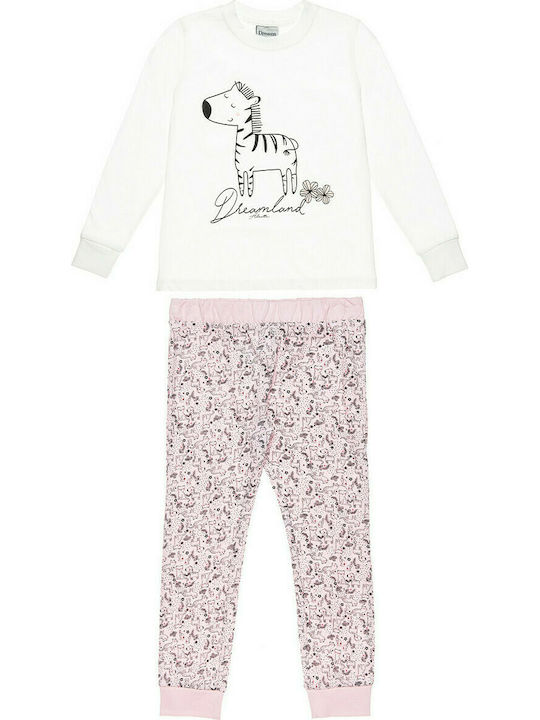 Alouette Set Top & Bottom Kids Winter Pyjamas Ecru