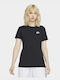 Nike Sportswear Damen Sportlich T-shirt Schwarz