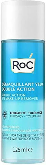 Roc Double Action Αφρός Αφαίρεσης Μακιγιάζ Ματιών 125ml
