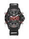 Weide Men's Watch 48mm Battery with Black Rubber Strap