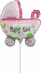 Balloon Foil Girl Birth Pink Καροτσάκι