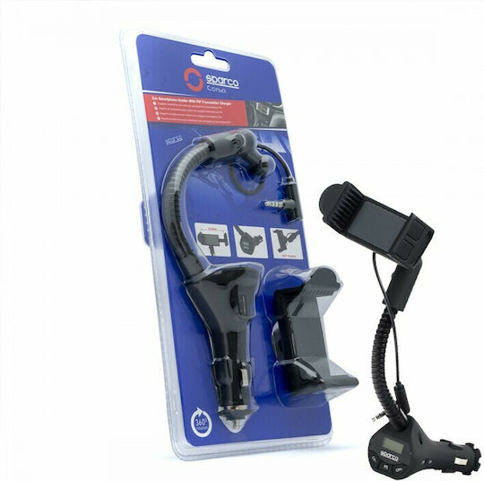 Sparco Suport Auto Pentru Telefon Mobil Cu Cârlige Reglabile Negru