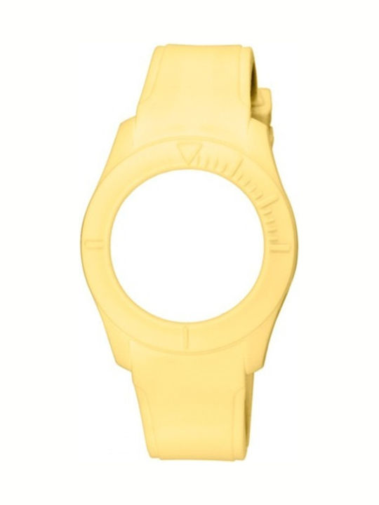 WATX & CO Καουτσούκ Λουράκι Κίτρινο 38mm
