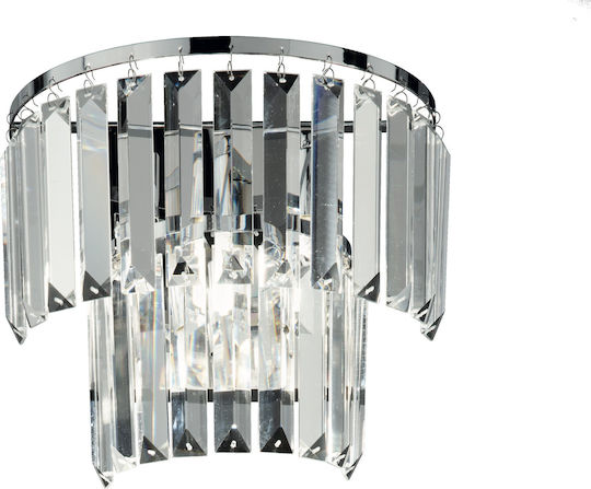 Ondaluce Castle Modern Lumină de Perete cu Soclu G9 Argintiu 25.5x22x19cm