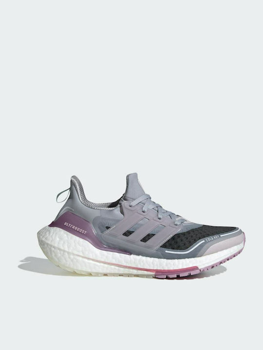 Adidas Ultraboost 21 Cold.Rdy Γυναικεία Αθλητικά Παπούτσια Running Halo Silver / Ice Purple / Rose Tone