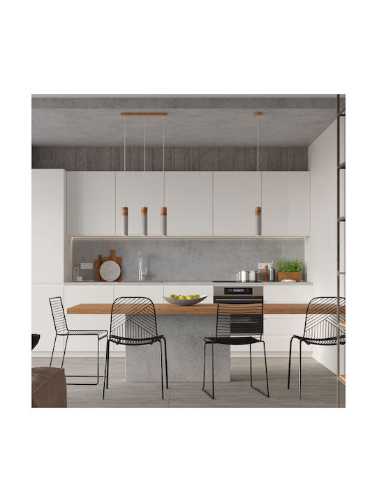 Sollux Zane 1 Pendant Light Gray with Socket GU10 31.5x15cm