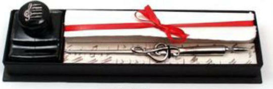 Francesco Rubinato 4081 Set Calligraphy Pen Brown with Blue Ink