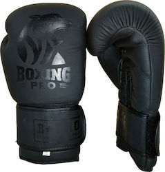Boxing Pro 941000 Боксови Ръкавици Кожени за Състезание Черен