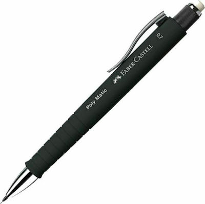 Faber-Castell Poly Matic Μηχανικό Μολύβι 0.7mm με Γόμα Μαύρο