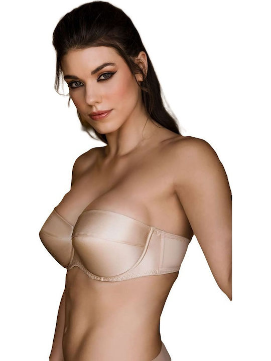 F Skin Strapless Σουτιέν χωρίς Ενίσχυση με Μπανέλες