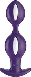 Fun Factory B Balls Jiggle Anal Plug Duo-Silikon Dark Violet 12.6cm