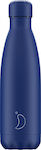 Chilly's Monochrome Bottle Thermos Stainless Steel BPA Free Blue 207272