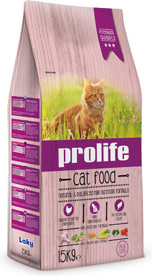 Laky Prolife Adult Dry Food for Adult Cats with Chicken 15kg