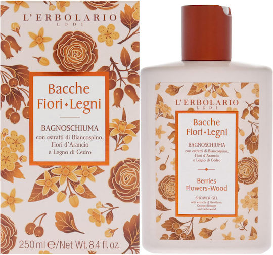 L' Erbolario Bacche Fiori Legni Αφρόλουτρο σε Gel & Άρωμα Ξυλώδη 250ml
