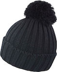 Result Ribbed Beanie Cap Black