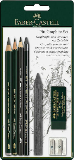 Faber-Castell Pitt Graphite Master Σετ 7 Μολύβια με Ξύστρα και Γόμα Μαύρα