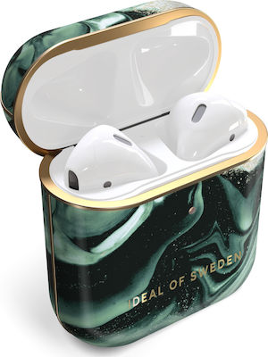 iDeal Of Sweden Printed Case Plastic Golden Olive Marb for Apple AirPods 1 / AirPods 2