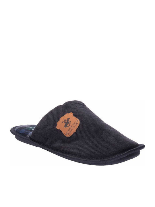 Beverly Hills Polo Club Зимни мъжки чехли Черен