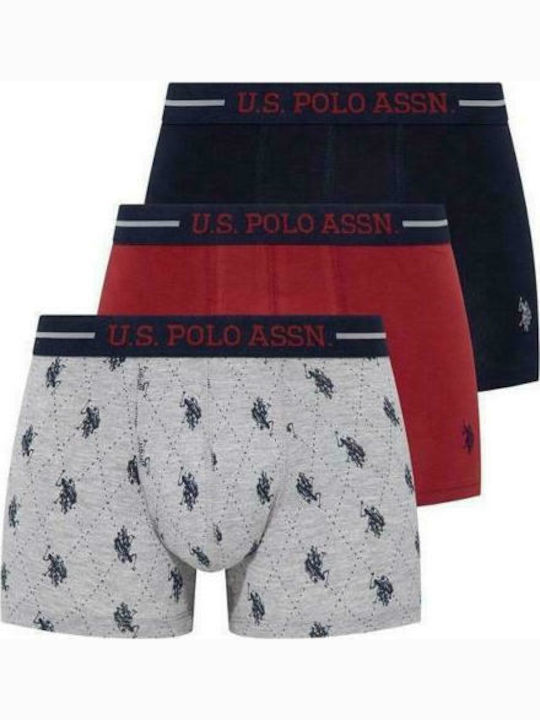 U.S. Polo Assn. Ανδρικά Μποξεράκια Πολύχρωμα με Σχέδια 3Pack