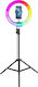Led Full Color RGB Ring Light 30.5cm με Τρίποδο Δαπέδου και Βάση για Κινητό