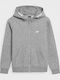 Athletic Kids Sweatshirt Cardigan Cotton with Hood Gray
