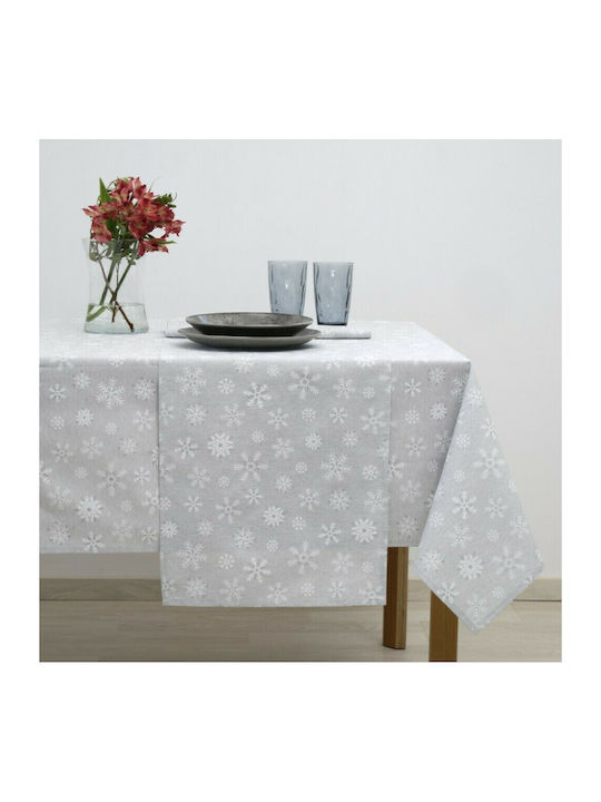 8590 Christmas Tablecloth Fabric Gray L220xW140cm 1pcs