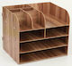 Wooden Desk Organizer in Brown Color 25x27x32cm.