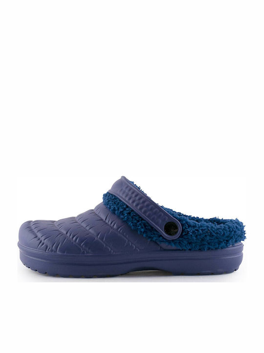 392-0002 Winterliche Herrenhausschuhe Blau 1222-0155-000003