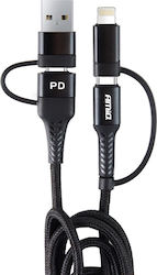 AMiO FullLINK UC-15 Cablu USB la Lightning / Type-C 1m