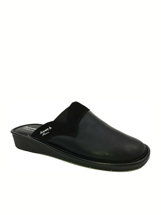 Boxer Din Piele Papuci de Damă de Iarnă Negre