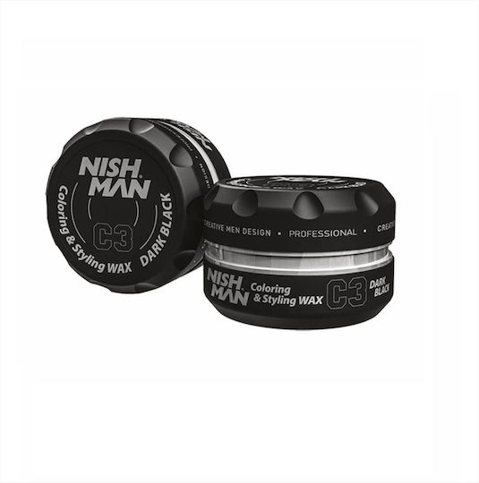 NISHMAN Coloring Styling Wax Dark Black C3 Κερί για Μεσαίο Κράτημα & Λάμψη 100ml