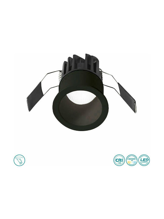 Gea Luce Qebui Round Metallic Recessed Spot wit...