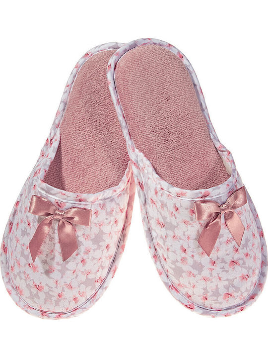 7111-52 Closed-Back Terry Women's Slippers In Pink Colour