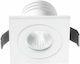 Gea Luce Alya Square Metallic Recessed Spot with Integrated LED and Warm White Light White 5x5cm. 1pcs