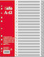 +Efo Plastic Indexes for Documents A4 with Holes 20pcs A-Z Gray