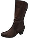 Anatomic Leather Women's Boots with Rubber / Zipper Brown