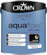 Crown Ριπολίνη Διαλύτου Aquaflow 0.75lt Λευκό Σατινέ