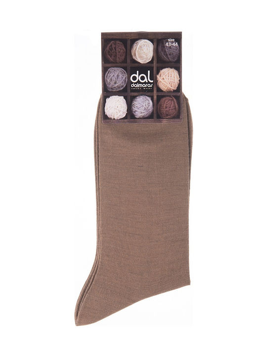 Dal 777 Men's Solid Color Socks Chocolate