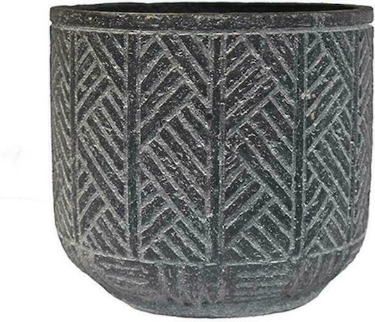 Atmosphera Utah Ghiveci Ceramică Gri 19x19x17εκ.