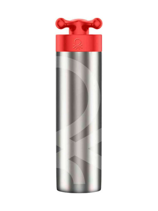 Benetton Sport Water Bottle Stainless Steel 500ml Red