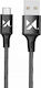 Wozinsky Braided USB 2.0 Cable USB-C male - USB-A Μαύρο 1m WUC-C1B