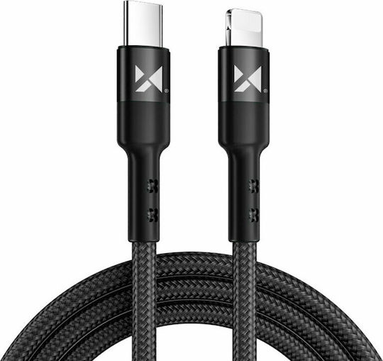 Wozinsky Braided USB-C to Lightning Cable 18W Μαύρο 2m (WUC-PD-CL2B)
