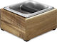 Navaris Wooden Knock Box 18x17x11cm Brown