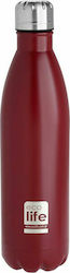 Ecolife Thermos Bottle Flasche Thermosflasche Rostfreier Stahl BPA-frei Rot 750ml 33-ΒΟ-3004