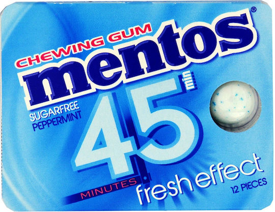Mentos 12 Chewing Gums 45 Minutes With Mint Flavour No Added Sugar 18gr