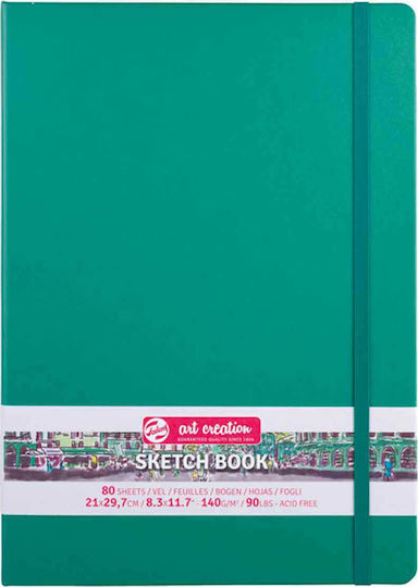 Royal Talens Μπλοκ Σχεδίου Sketchbook Art Creation Sketch Book Forest Green A4 21x29.7cm 80 Φύλλα