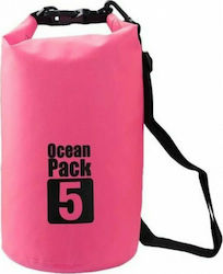 Ocean Pack Dry Bag Shoulder Bag Backpack 5lt Pink